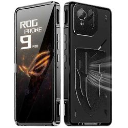 Asus ROG Phone 9 ja 9 Pro 5G metallisella lämmönpoistokehyksellä ja puhelimen kuorella Monivärinen Black