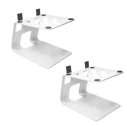 Ammattimaiset studiomonitorit telineet Raskas metallirakenne Tärinänvaimennus kaiutintelineet liukumattomalla tyynyllä valkoinen