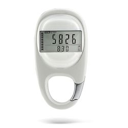 Elektronisk digital skridttæller Løb Trin Fitness Gang Kalorietæller Afstand Hvid