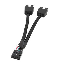 Emolevy USB 2.0 9-nastainen otsikko 1-2 Laajennuskeskittimen jakajan sovitin ConvertGu