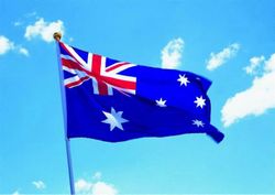 Merkitse eri maailman maat polyesterilippu Australia 90 * 150cm