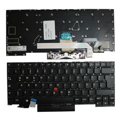 Keyboards4Laptops Lenovo ThinkPad T490s med markør sort Tysk layout udskiftning laptop tastatur