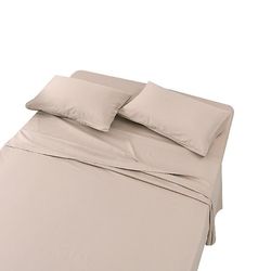 Handuo Sengetøj Sæt Mikrofiber Polyester Super Soft beige King