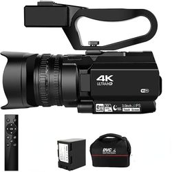 mickcara 4K Ultra HD 48MP videokamera Videokamera Wifi-sovelluksen ohjaus 3.0 tuumaa Youtube-suoratoistoon 30x digitaalinen zoom Ir-yönäkö