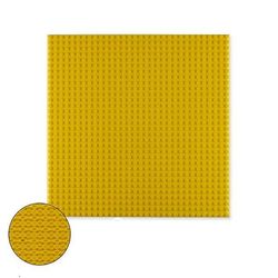 Ebox Dobbeltsidede bundplader til små klodser - kompatibelt byg Gul 25.6x25.6cm