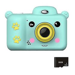 Coosilo Børn Digital Kamera Kids Legetøj 2,4 tommer HD-skærm med 32GB Sd-kort blå