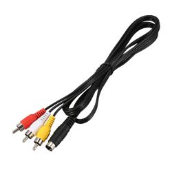 1.5m 4.9ft 3 Rca uros 4-nastainen S-video Uros TV PC Muuntokaapeli Kuten
