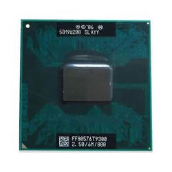 Core 2 Duo T9300 -suoritinkanta PGA478, 2 ydintä, 2 säiettä, 2,50 GHz, 6 Mt L2-välimuisti, 35 W.