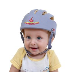Mikasa Spædbarn Baby Sikkerhedshjelm Småbørn Justerbar Beskyttelseshætte Børn Sikkerhed Hovedvagt Seler Grey