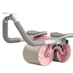 Abdominal Roller Automatisk Rebound Træning Abdominal Muskel Artefakt Motion Fitness Udstyr Husstand Pink