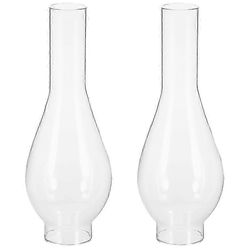 2kpl kirkas lampunvarjostin öljylampun vaihtolampulle savupiippu lasi kerosiinilamppu savupiippu Läpinäkyvä 24.50X5.00X3.60CM