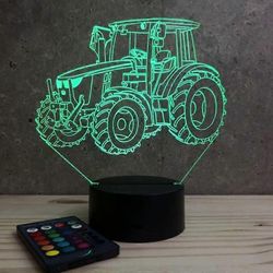 John Deere Traktorin yövalo yöpöytävalaisin kaukosäätimellä - Yllätys syntymäpäivälahja Deco Collection