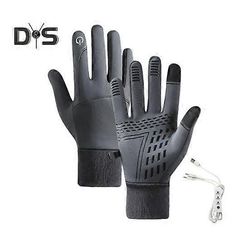 1 pari ladattavia lämmitettyjä käsineitä miehille ja naisille vedenpitävät sähköiset lämmityskäsineet silikonikämmenellä kosketusnäytöllä varustetu...