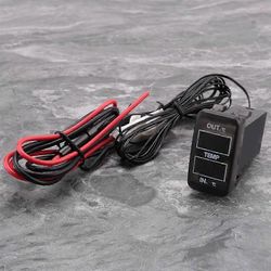 Kaksoislämpötilan näyttö auton sisällä ja ulkopuolella Kaksoislämpötila-anturi Toyota Corolla Reiz Prado Priusille Musta