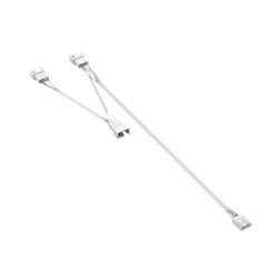 Tietokoneen tuulettimen nopeuden säädin 4-nastaisella PWM-liitännällä, 4-nastainen PWM PC-tuulettimen jakajakaapeli tietokoneasetuksiin valkoinen