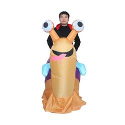 Simbok Party Oppblåsbare Costume Sykling Snail Funny Blow Up Suit Party Klær for voksne Grå