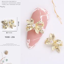 Manicure Zircon Pearl Shell Bow Star-moon Ultra Flash Light Luksus Nail Diamond Patch Guld fra 18826