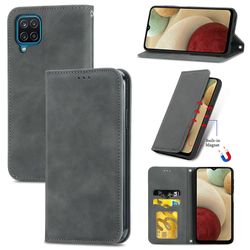Gangxun Sag Til Samsung Galaxy A12 Magnetisk lukning Læder Tegnebog Cover Housse Etui Shockproof - Grå