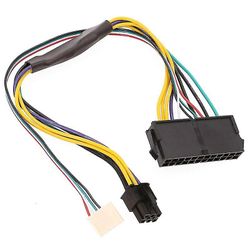 30cm Atx Main 24-pinners til 6-pinners Psu strømadapterkabel 18awg for H