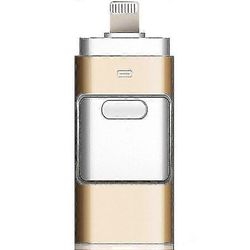 Exsha 3 In 1 Usb Flash Drive Laajennus Muistitikku Otg Pendrive Iphone ipad Android Pc Kultaa 32 GB