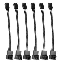 4-nastainen PWM - 3Pin vakiotuulettimen sovitinkaapelisarja 6 kpl