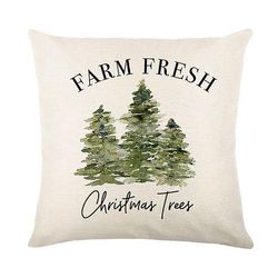 Merry Christmas Pillow Cover 45x45cm Kast putevar Vinter julepynt For Home Tree Deer Sofa Pute Cover 34