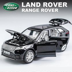 Toy Cars 1:32 Land Range Rover Velar Alloy -automalli Diecasts Toy Metal Vehicles Simulation Toy Car Model Ääni ja valo Lasten lelulahja Musta nobox