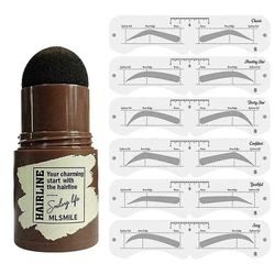 Øjenbryn Seal Styling Kit genanvendelige Makeup Øjenbryn Pudder Mold Bærbare Vandtæt Kosmetisk Kit SORT