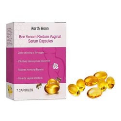 2025 Emättimen hoitokapselit naisille, Mehiläismyrkky luonnollinen korjaus emätinkapselit, välittömät kutinaa ehkäisevät detox-tuotteet 1 Boxes
