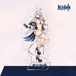 To-dimensionelle Yuanshen Spil Thunder General Gan Yu Walnut Akryl Beslag Style 16