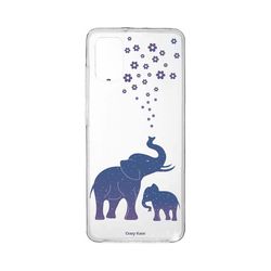 Crazy Kase Hull til Samsung Galaxy A31 Fleksibel blå elefant