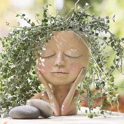 Kukkaruukku Head Planter Pot Mehevä Istutuskone Söpö Hartsi Kaktus Planter