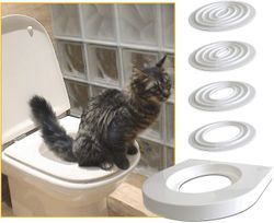 Jying Cat Toilet Training Kit, Pet Toilet Training System, Hvalp Kuld bakke Mat Hvid