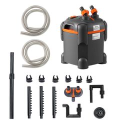 Succebuy Akvaario-suodatin 172GPH, säiliösuodatin 30 gallonaa, erittäin hiljainen, UV-suojalla, akvaarioille, 8W