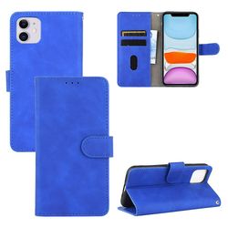 Etui til iphone 11 Cover Premium læder med kortholder Flip Folio magnetisk etui etui - sort Blå