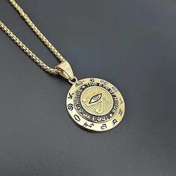 Bricks Masons Eye af horus firkantet kompas frimurerisk vedhæng halskæde 50cm