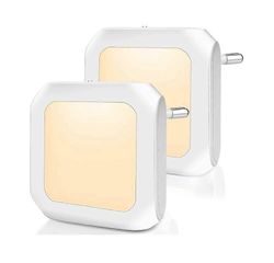 2 pakkausta, yövalo hämärätunnistimella, säädettävä kirkkaus, suunnattu valo, lämmin valkoinen