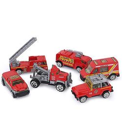 6pcs Mini Alloy Brandmand Ambulance Brandbil Truck Vehicle Model
