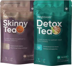WeightWorld Skinny & Detox Tea Combo - 56 pussia (28 päivää) - Vihreä teesekoitus kaloriton