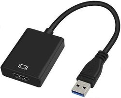 USB–HDMI-sovitin, USB 3.0/2.0–HDMI 1080p Full HD Video Audio Multi Monitor Converter -sovitin PC:lle HDTV-yhteensopiva Windows XP 7/8/8.1/10 -käytt...