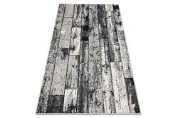 RugsX Gulvtæppe LISBOA 27211356 Rektangler bord, parket grå 80x150 cm
