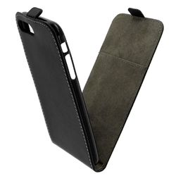 Avizar Lodret flip case, syntetisk lædertaske til iPhone 7 Plus / 8 Plus - sort