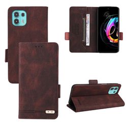 Gangxun Etui til Motorola Moto Edge 20 Lite læderetui folio flip med kreditkort slots Etui Coque Brown