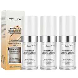 1-3kpl TLM Virheetön väriä vaihtava meikkivoide Skin Tone Matching Peitevoide 3pcs