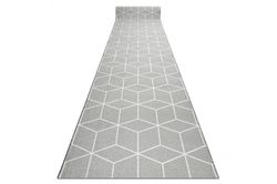 RugsX Runner anti-slip CUBE gummi grå 80 cm 80x900 cm