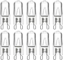 Augro G9 halogeenilamppu 40W 230V, 480LM 2900K lämmin valkoinen himmennettävä, G9 kapselilamput, pakkaus 10 kpl