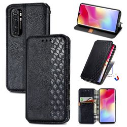Kompatibel med Xiaomi Mi Note 10 Lite Flip Case Etui Vintage Wallet Flip Cover med magnetisk lukning Coque - Blå sort