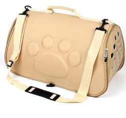 Kat og hund åndbar håndtaske khaki L