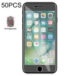 JVY 50 PCS Ikke-Fuld Mat Frosted Hærdet Glas Film til iPhone 7 Plus / 8 Plus