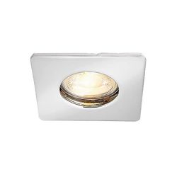 Saxby Lighting (Poole) Speculo LED Fire Rated 1 Lys Badeværelse Forsænket Downlight Chrome Plate, Glas IP65